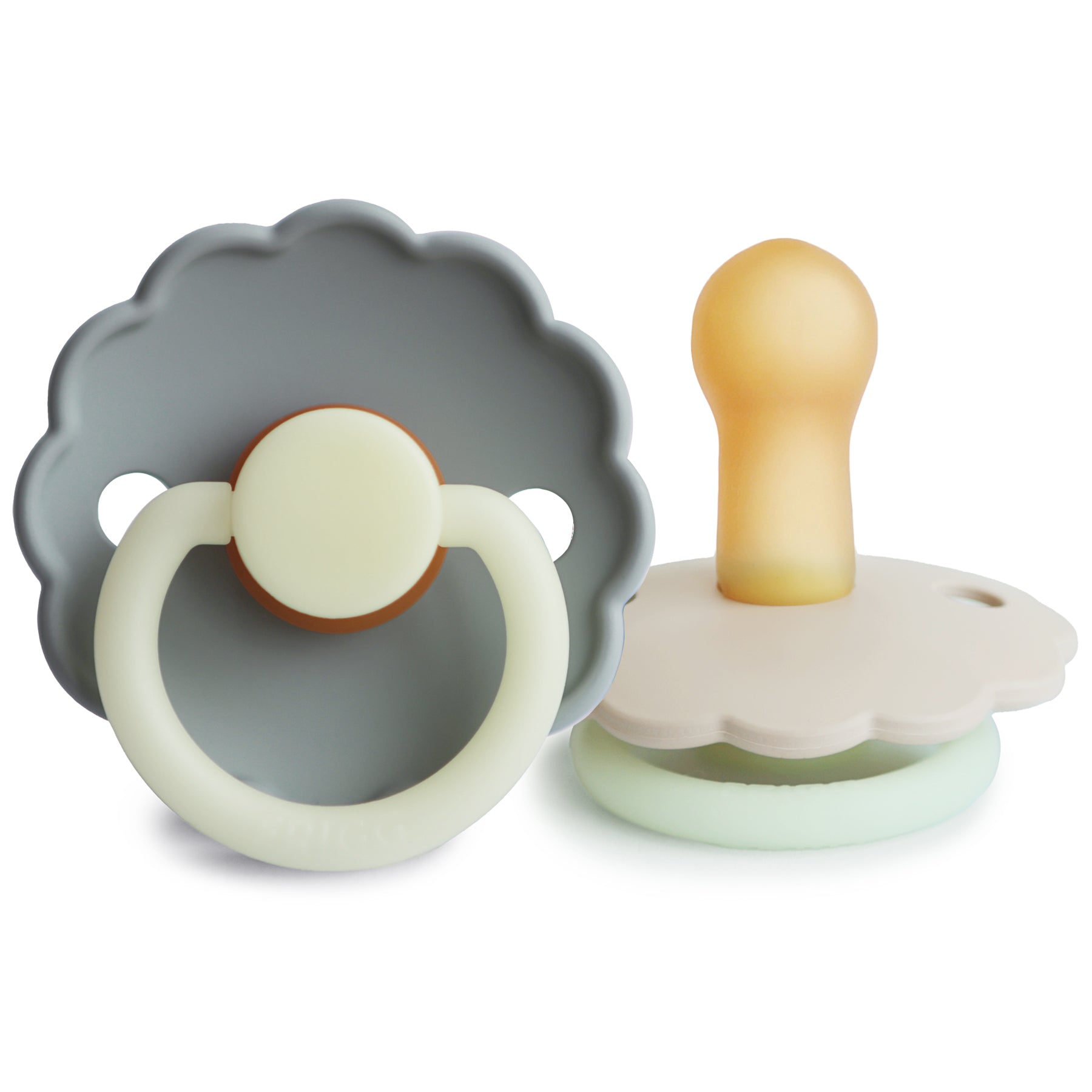 FRIGG Daisy Night Natural Rubber Pacifier 2-Pack {Drop Ship}