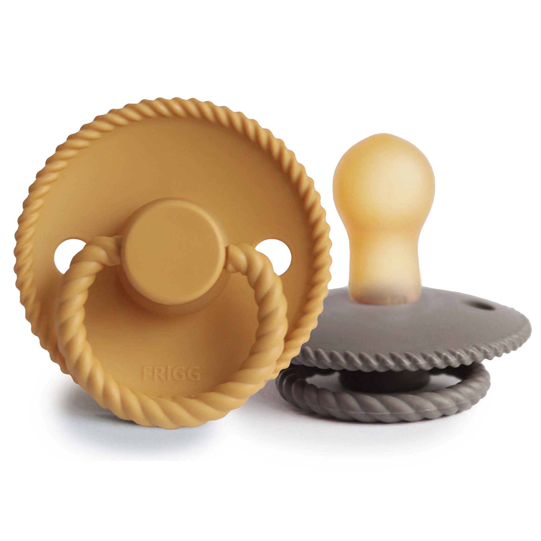 FRIGG Rope Natural Rubber Pacifier 2-Pack {Drop Ship}