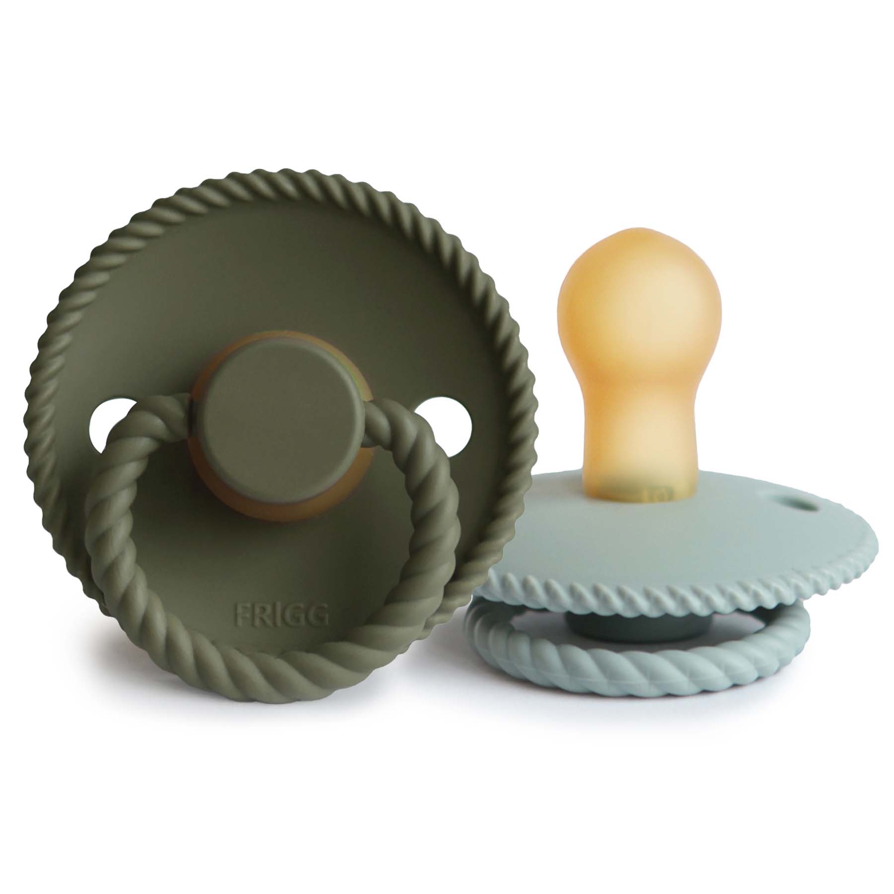 FRIGG Rope Natural Rubber Pacifier 2-Pack {Drop Ship}