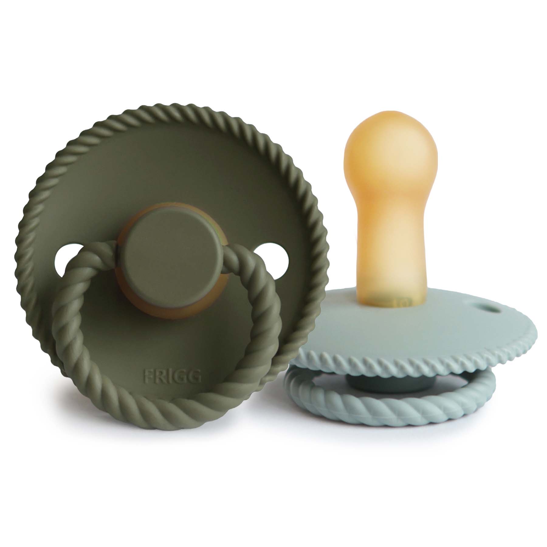 FRIGG Rope Natural Rubber Pacifier 2-Pack {Drop Ship}