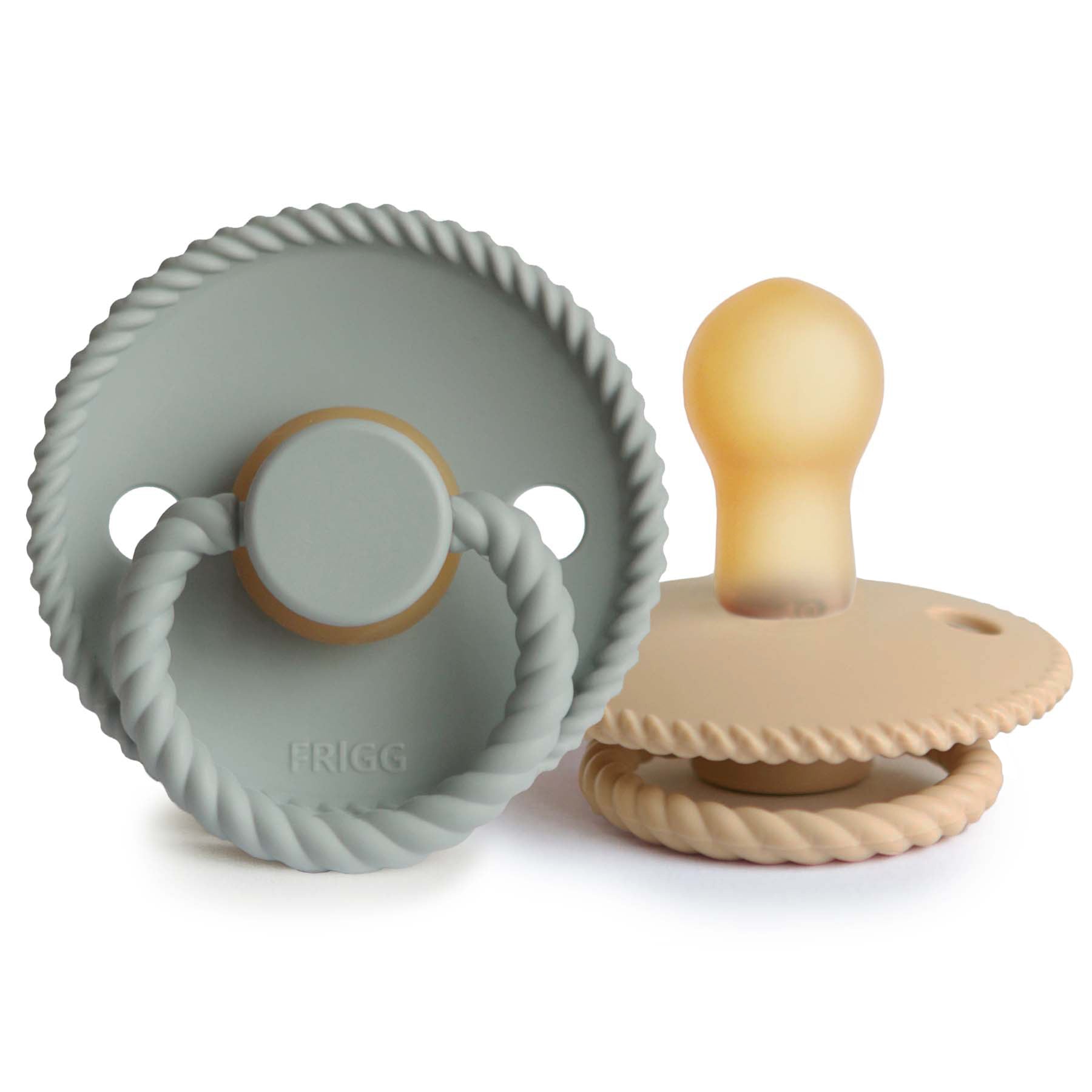 FRIGG Rope Natural Rubber Pacifier 2-Pack {Drop Ship}