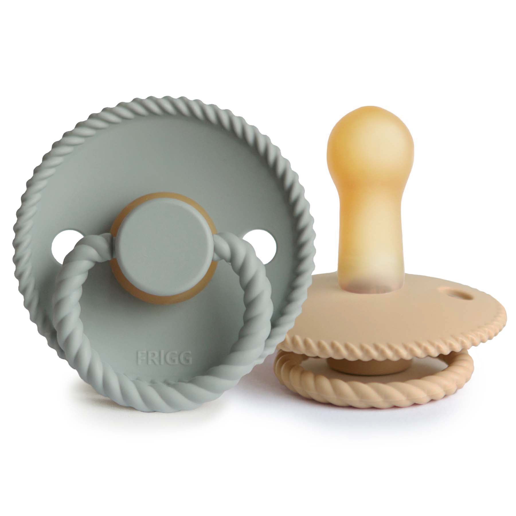 FRIGG Rope Natural Rubber Pacifier 2-Pack {Drop Ship}