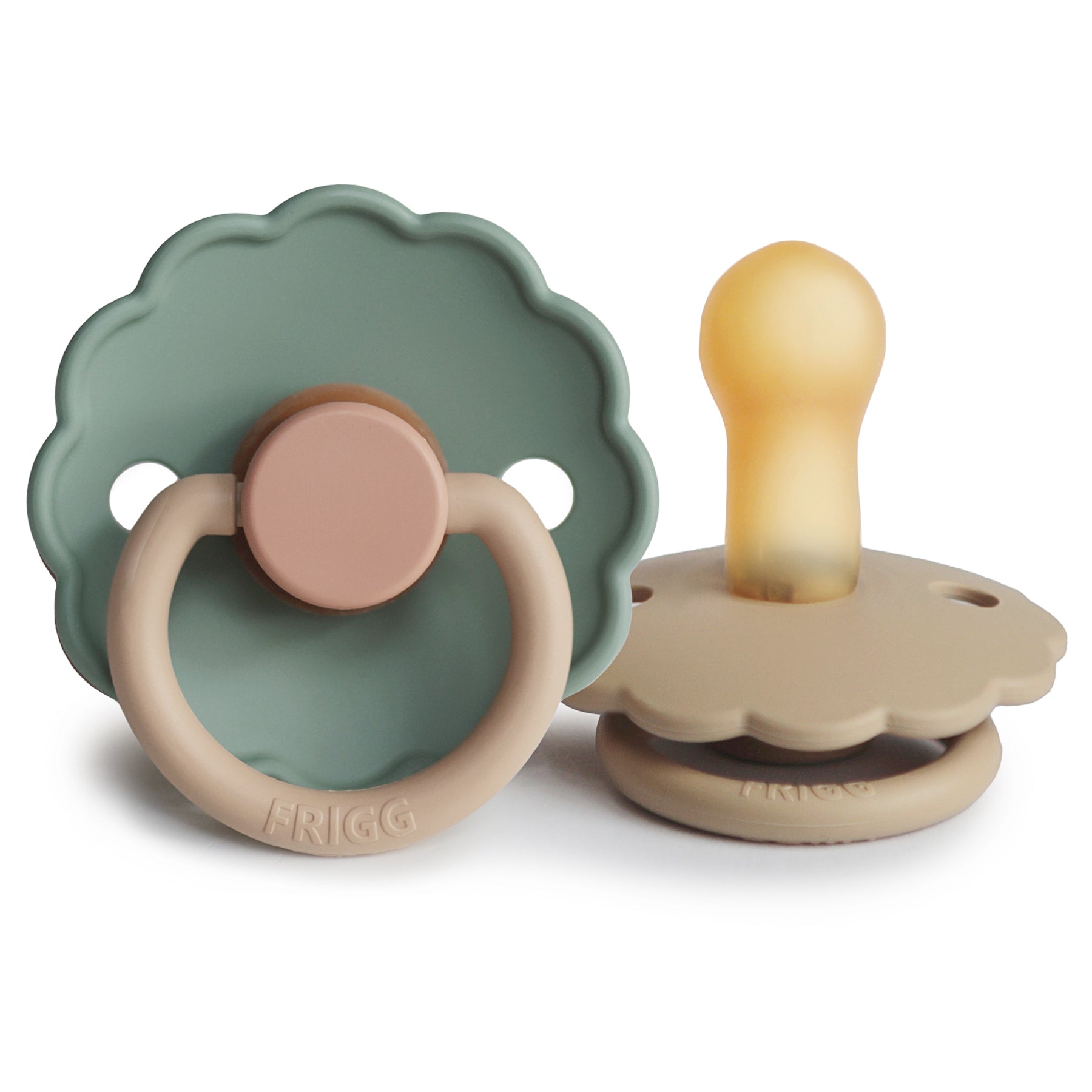 FRIGG Daisy Natural Rubber Pacifier 2-Pack {Drop Ship}