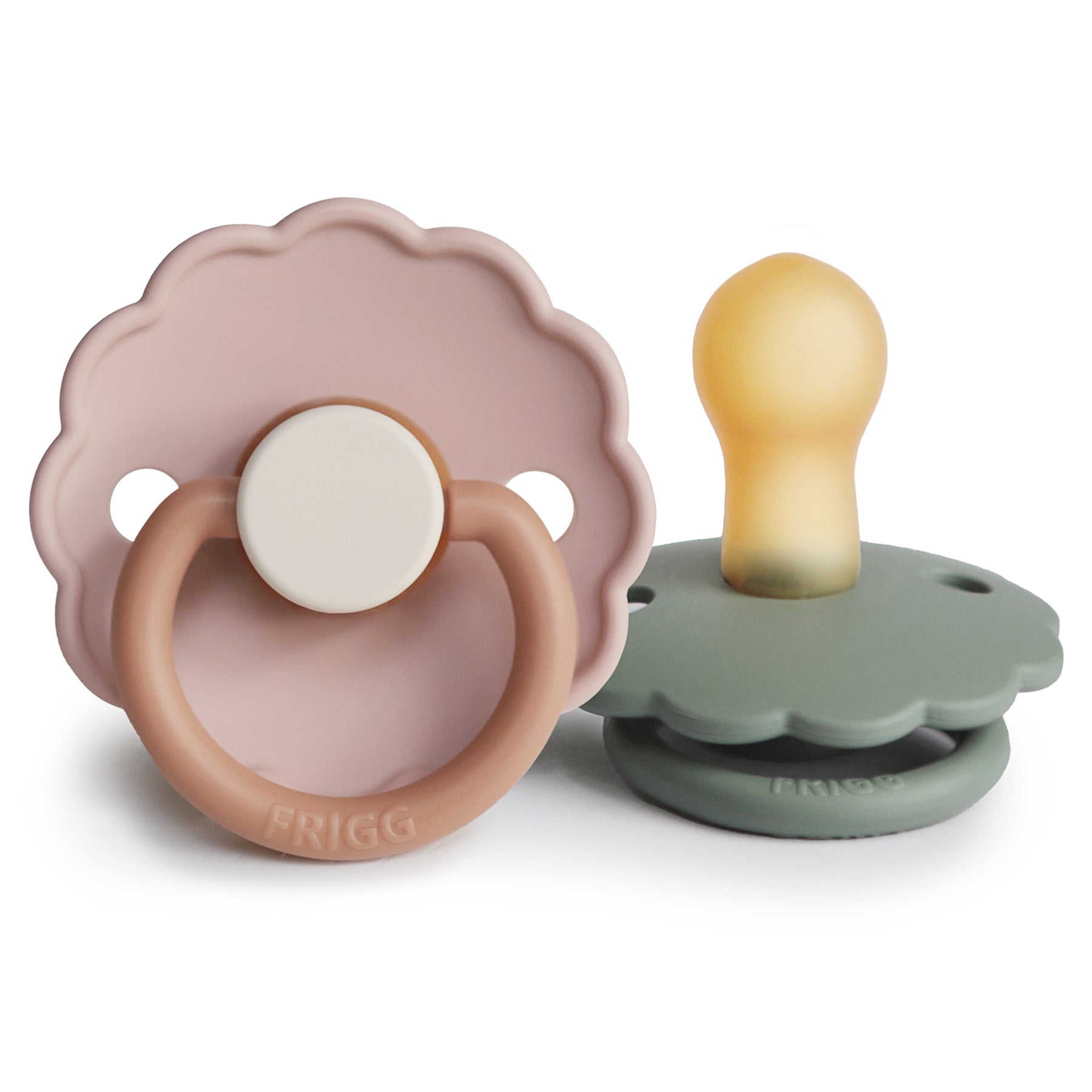 FRIGG Daisy Natural Rubber Pacifier 2-Pack {Drop Ship}