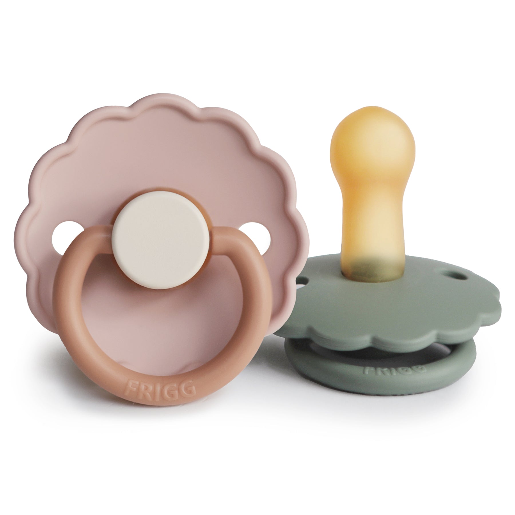 FRIGG Daisy Natural Rubber Pacifier 2-Pack {Drop Ship}