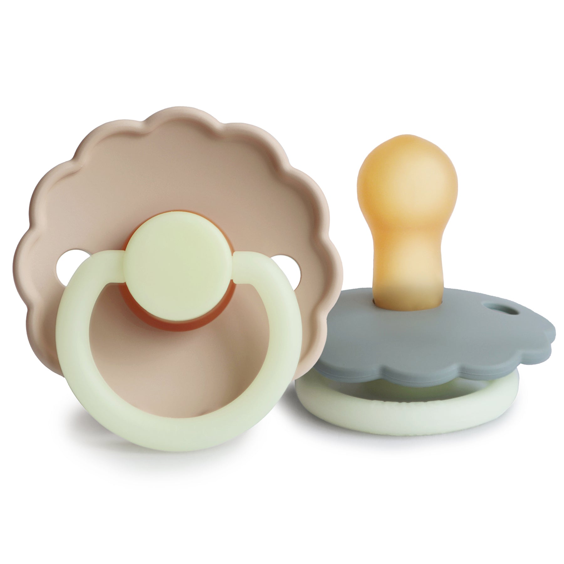 FRIGG Daisy Night Natural Rubber Pacifier 2-Pack {Drop Ship}
