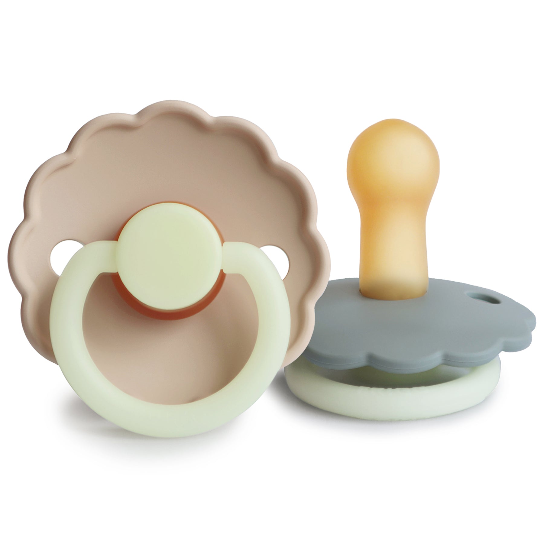 FRIGG Daisy Night Natural Rubber Pacifier 2-Pack {Drop Ship}