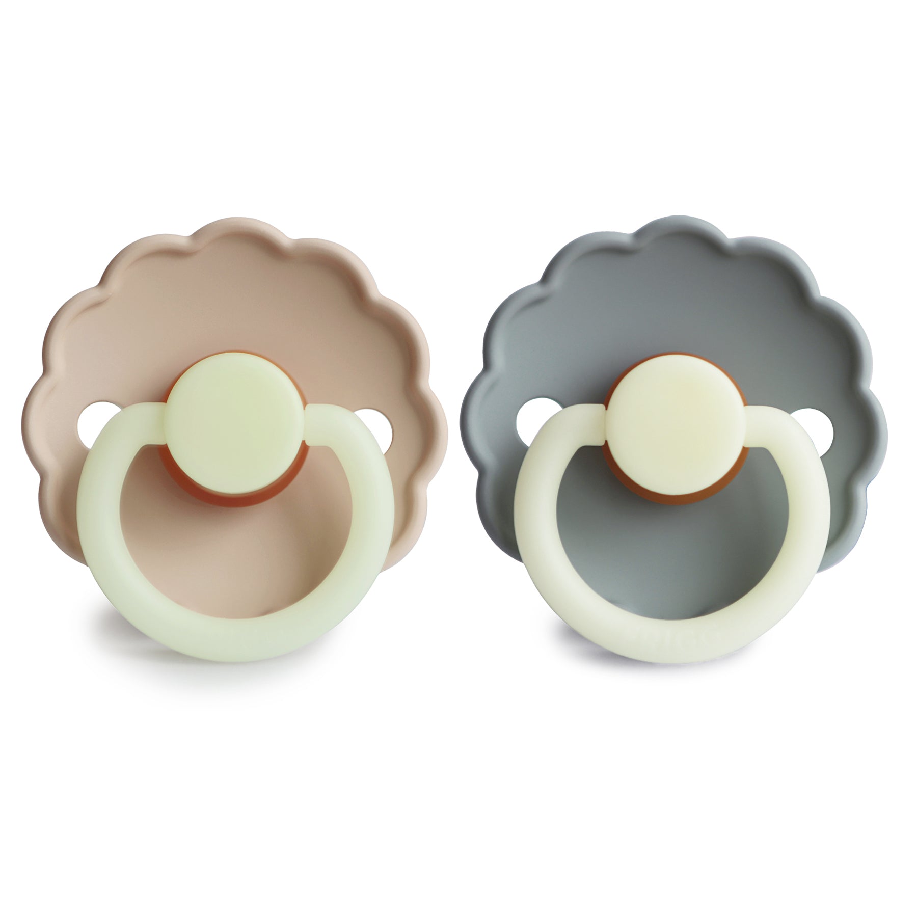 FRIGG Daisy Night Natural Rubber Pacifier 2-Pack {Drop Ship}
