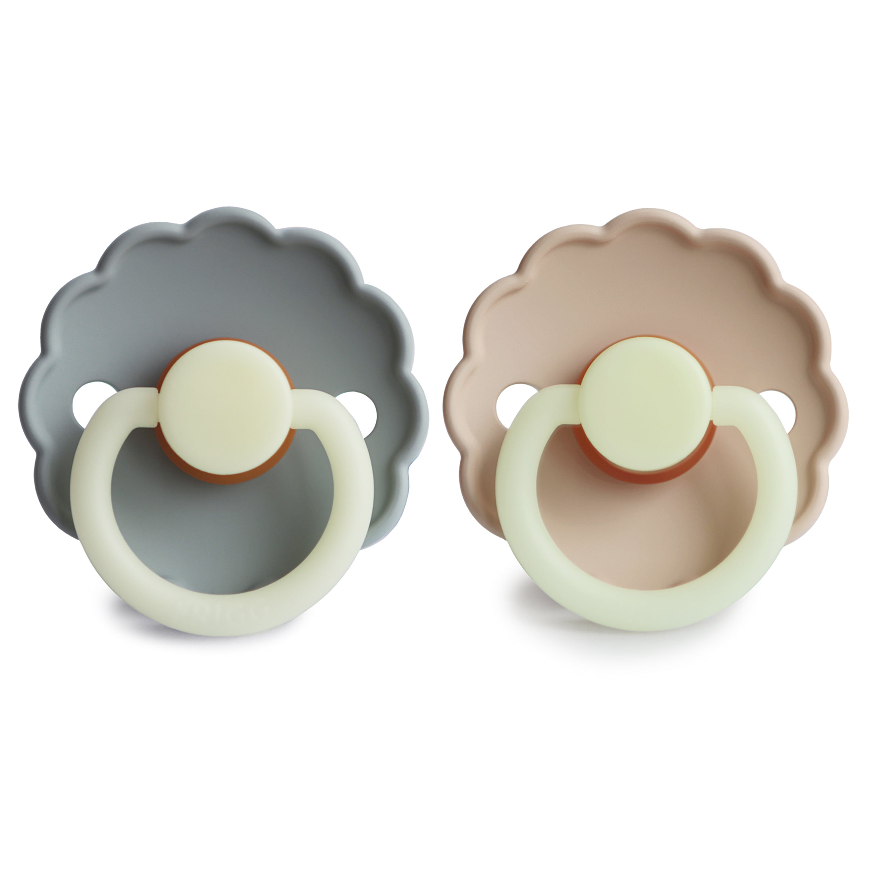 FRIGG Daisy Night Natural Rubber Pacifier 2-Pack {Drop Ship}