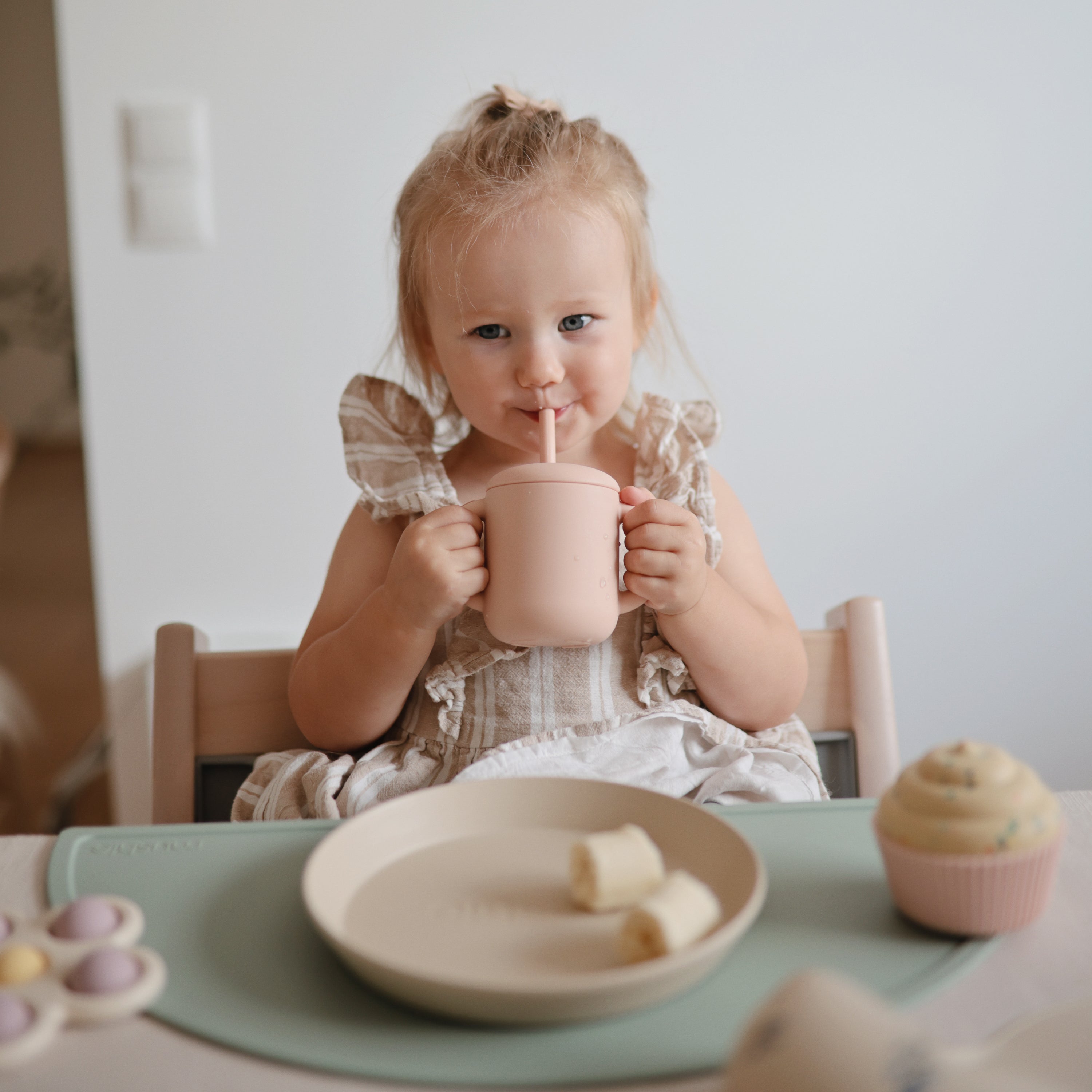Silicone Training Cup + Straw {Drop Ship}