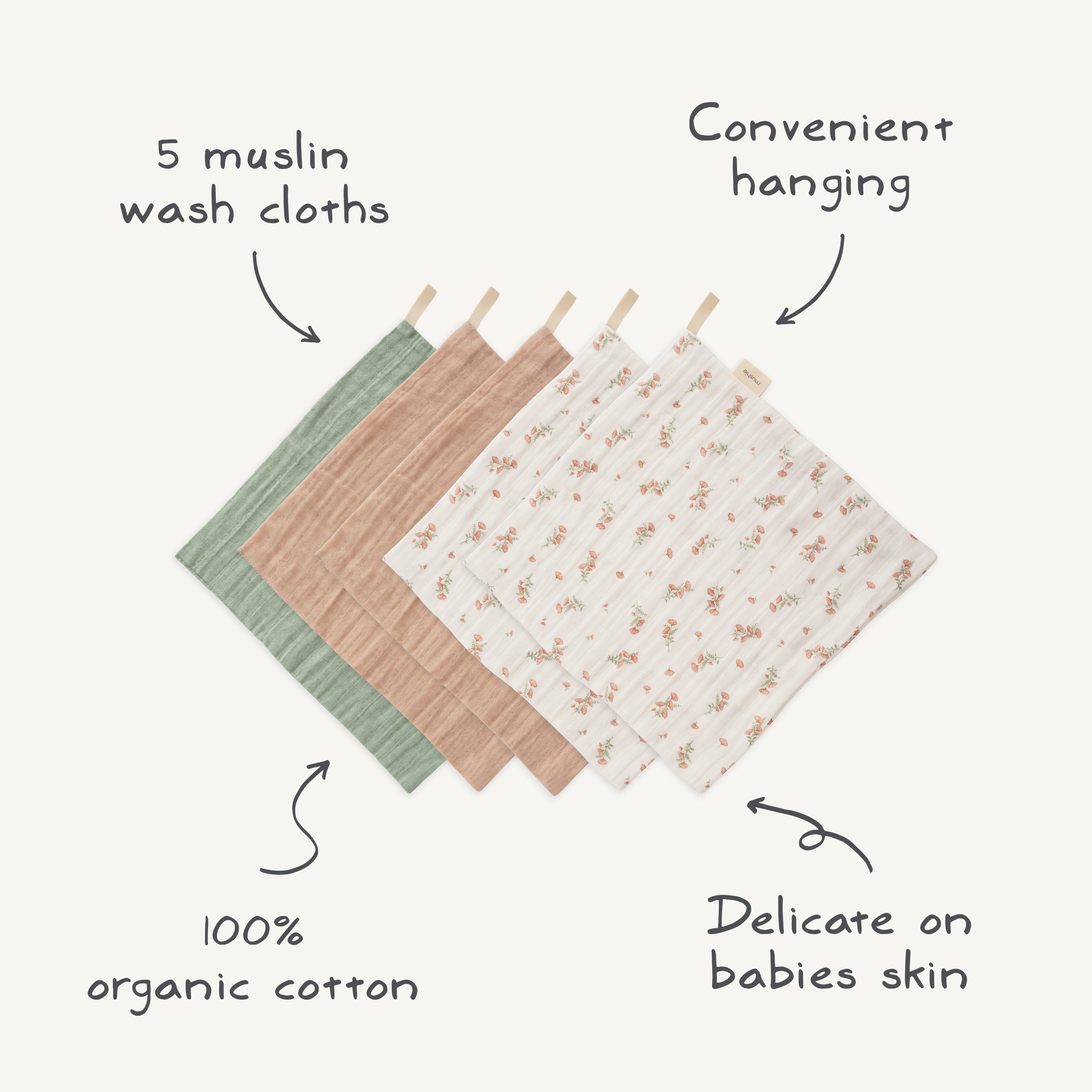 Muslin Cotton Washcloth {Drop Ship}