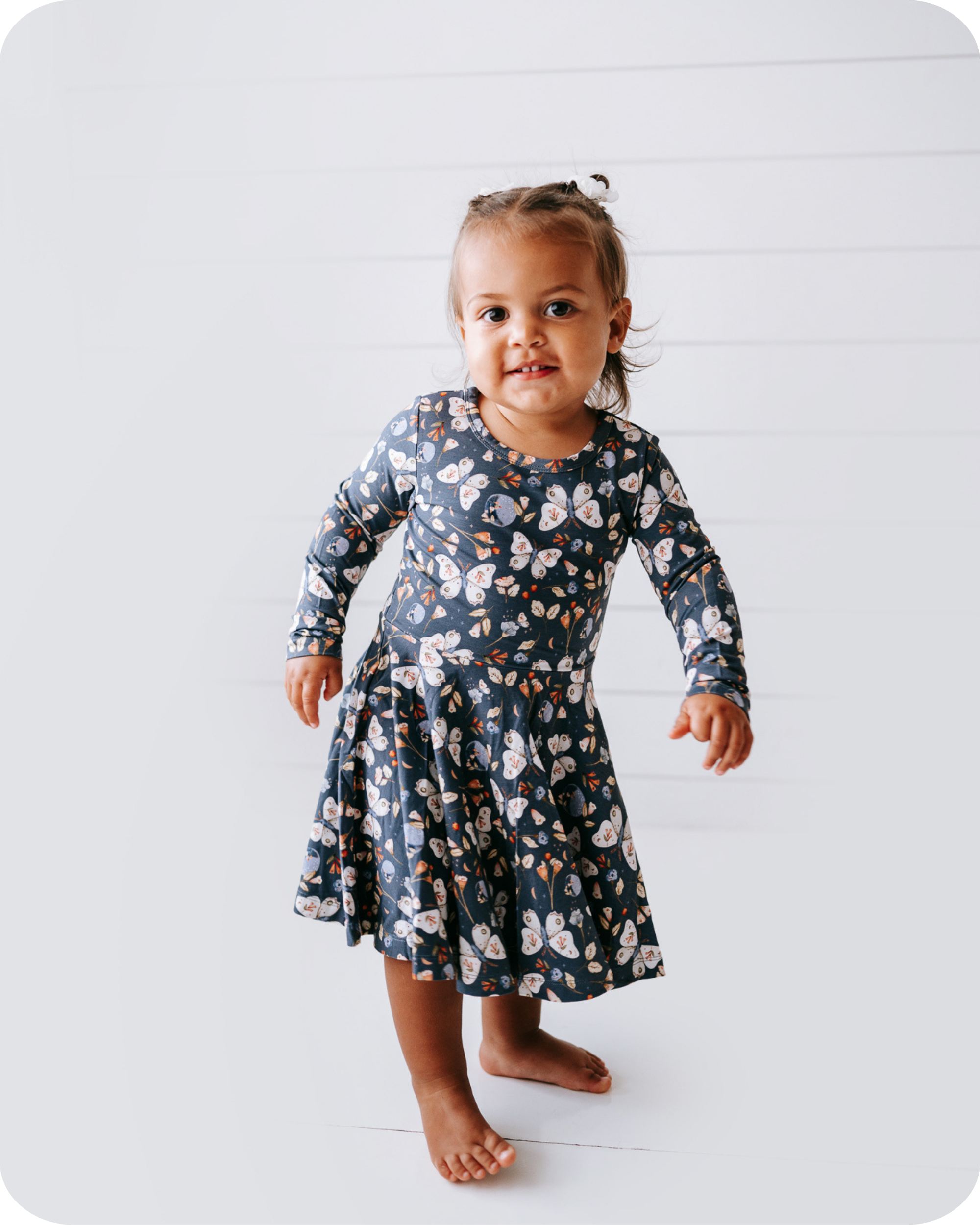 Lunar Garden - (LONG SLEEVE TWIRL DRESS)
