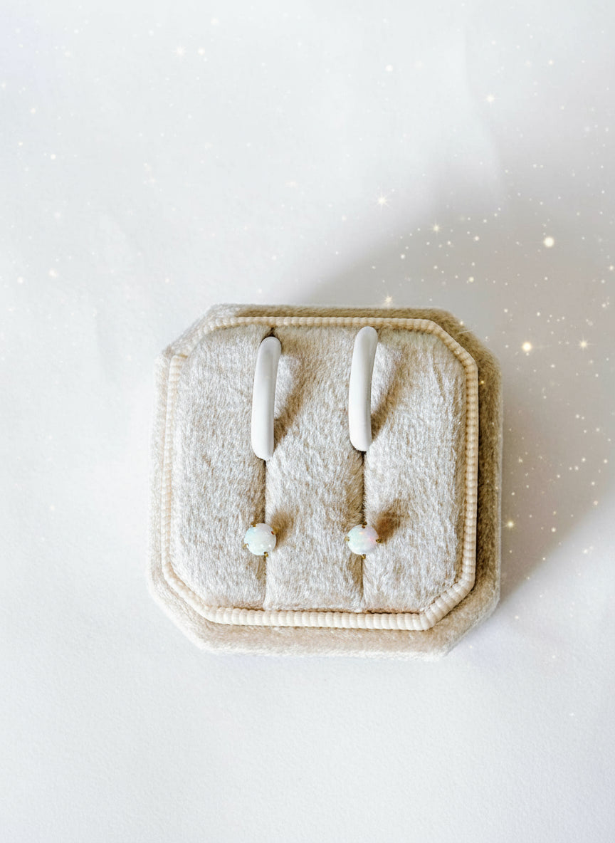 Opalite - (Screw Back Studs)