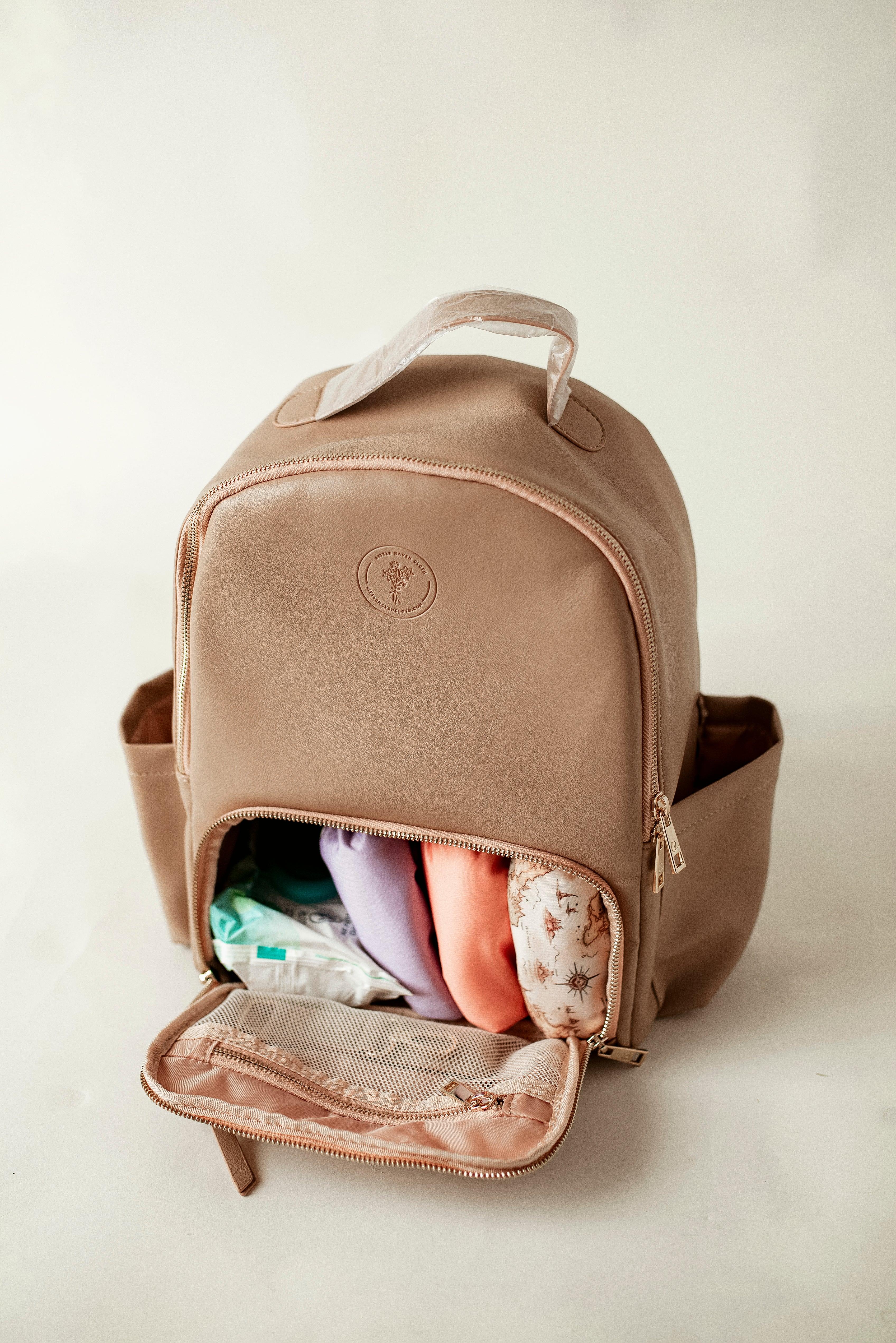 diaper bag backpack vegan leather Vegan Leather Diaper Bag