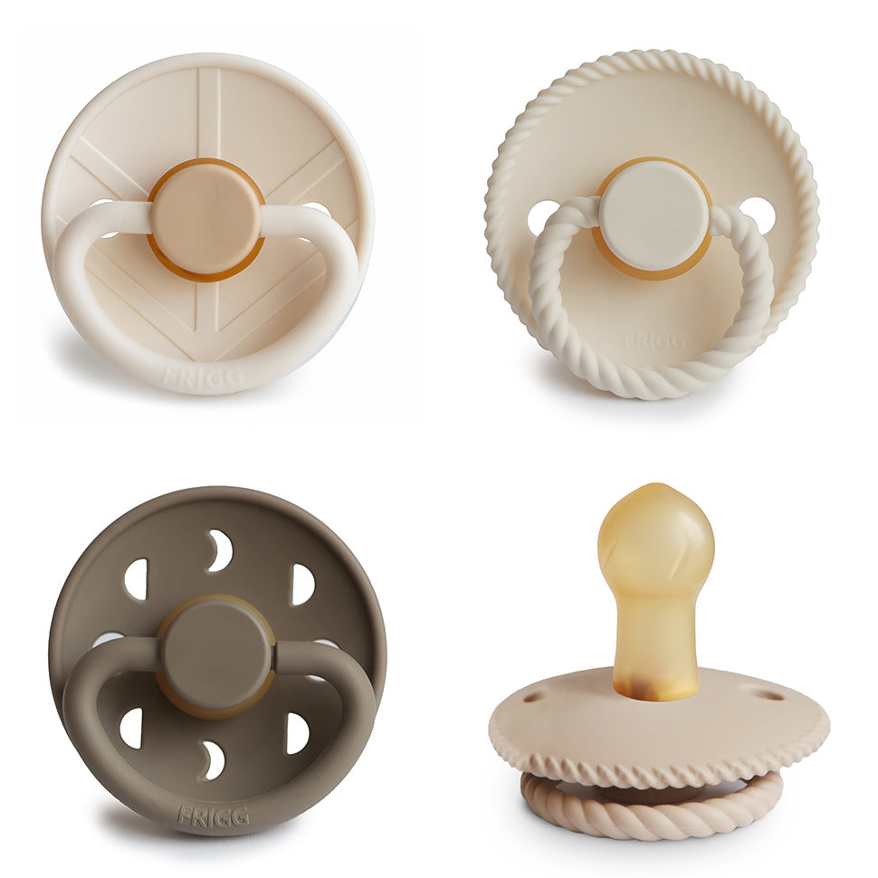 FRIGG Natural Rubber Pacifier 4-Pack {Drop Ship}