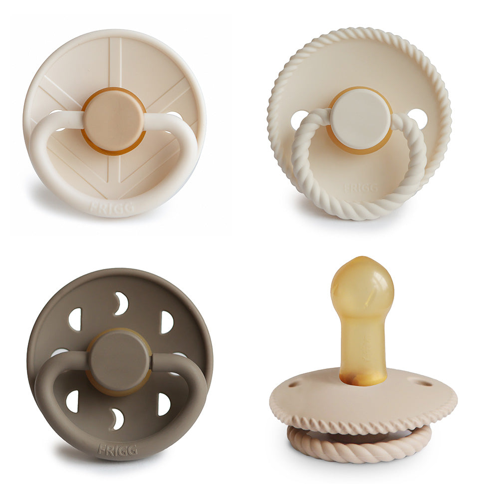 FRIGG Natural Rubber Pacifier 4-Pack {Drop Ship}