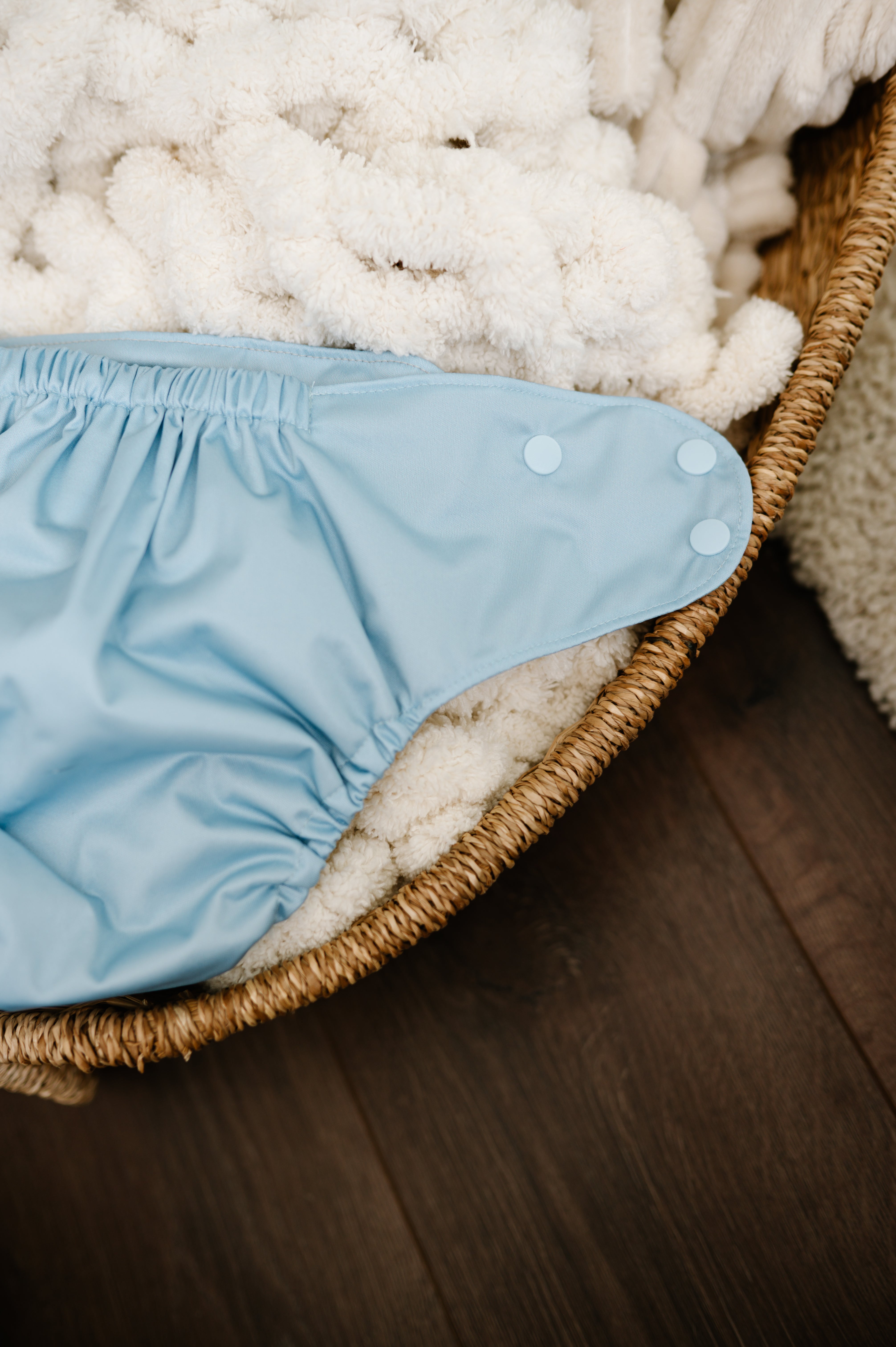 Bleu - (POCKET DIAPER)