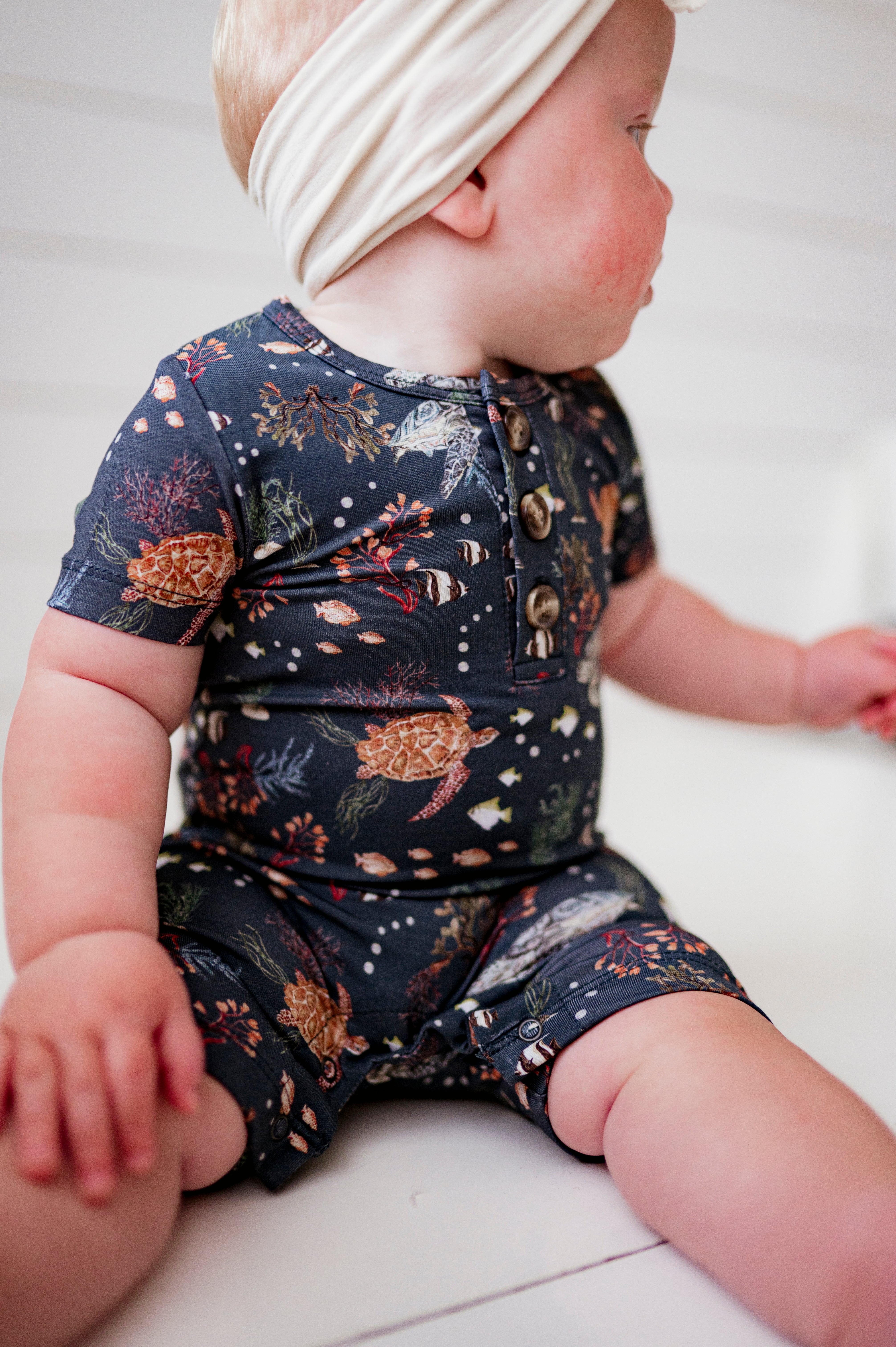Shell Yeah - (SHORTIE ROMPER)