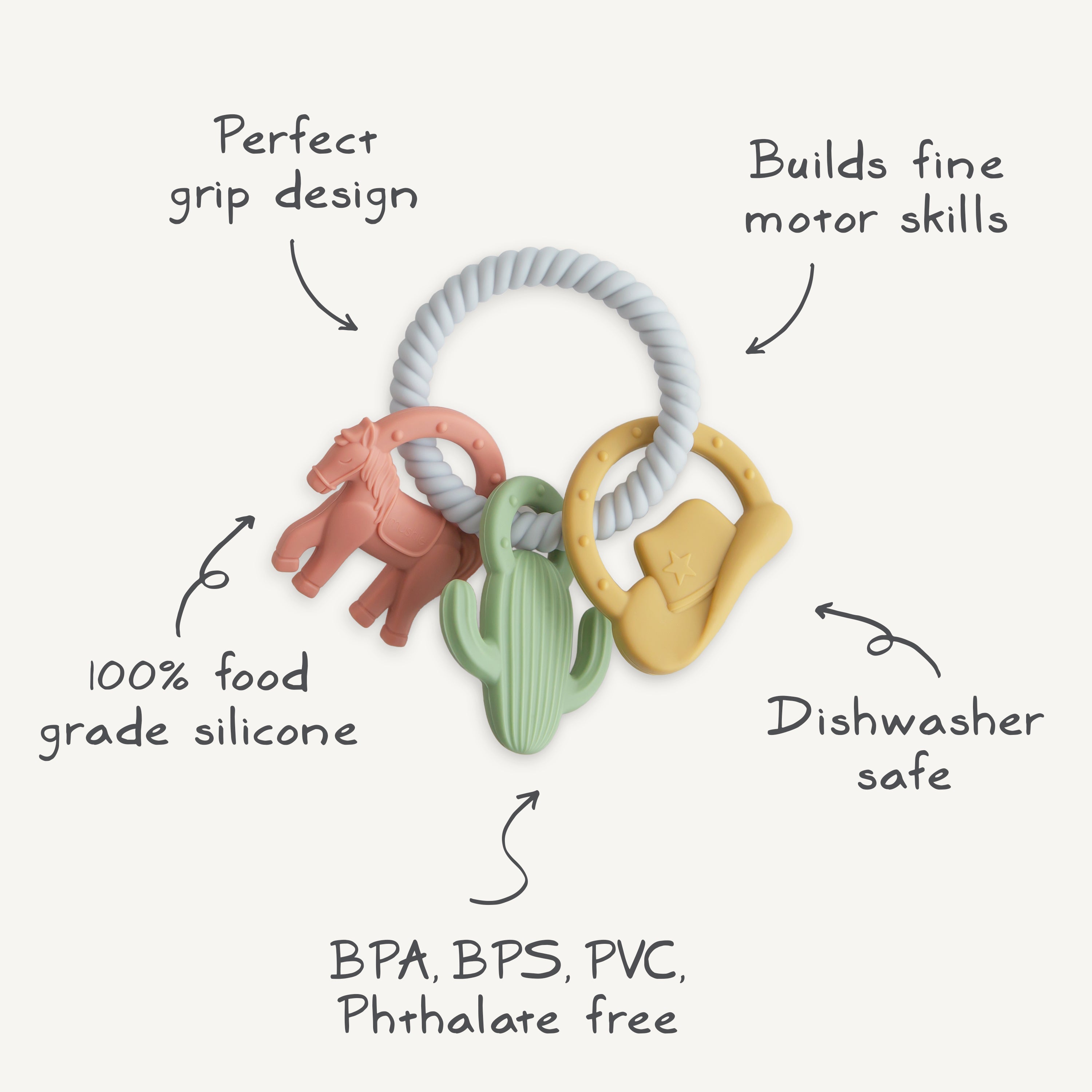 Western Teething Ring {Drop Ship}