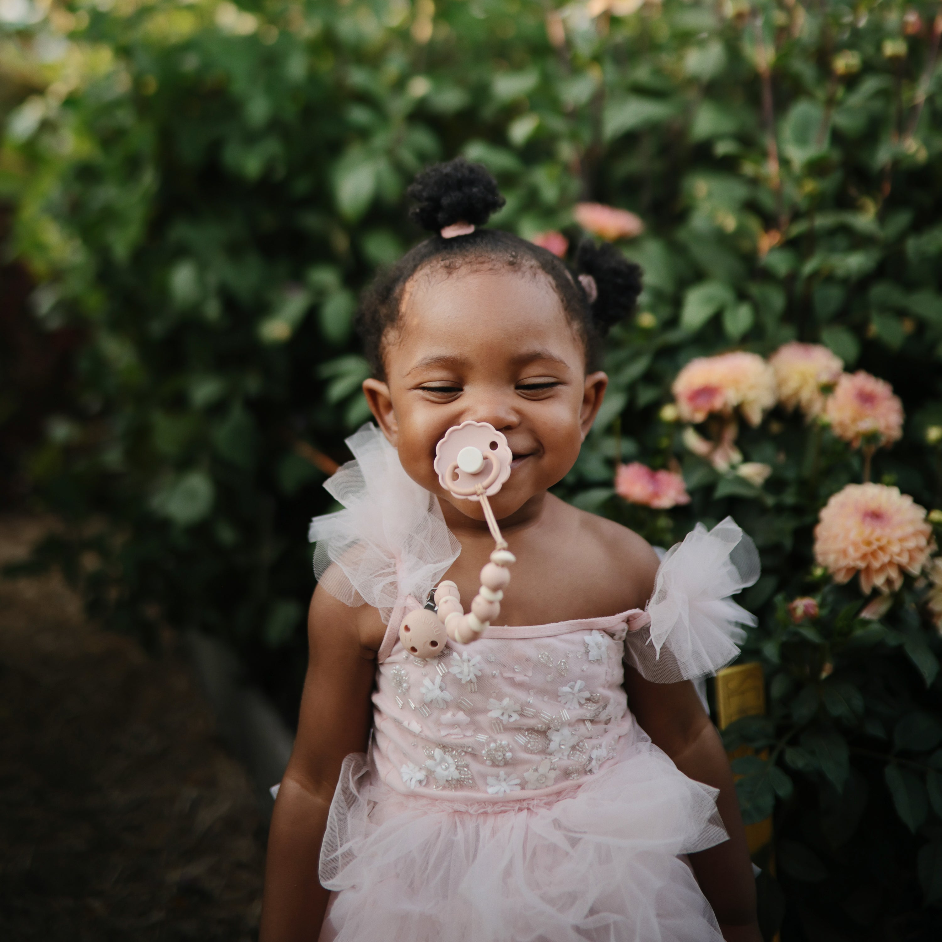 Silicone Pacifier Clip | Luna {Drop Ship}