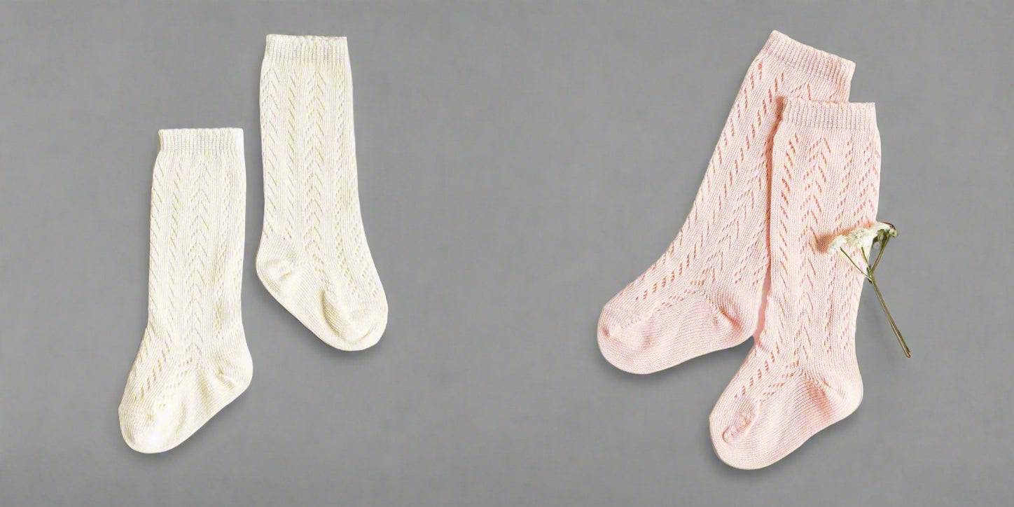 LLB Crochet Knee High Socks (2 pairs in each pack) {DROP SHIP}