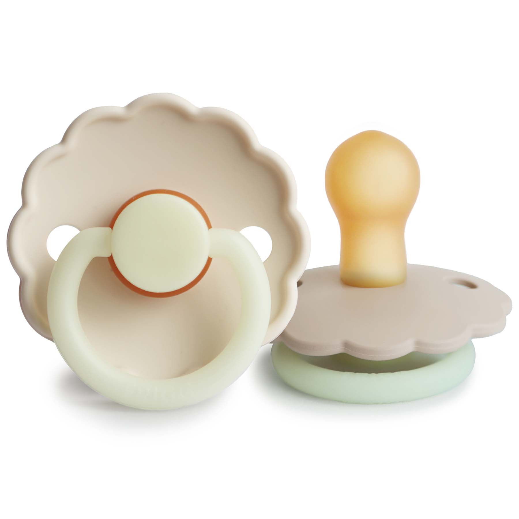 FRIGG Daisy Night Natural Rubber Pacifier 2-Pack {Drop Ship}