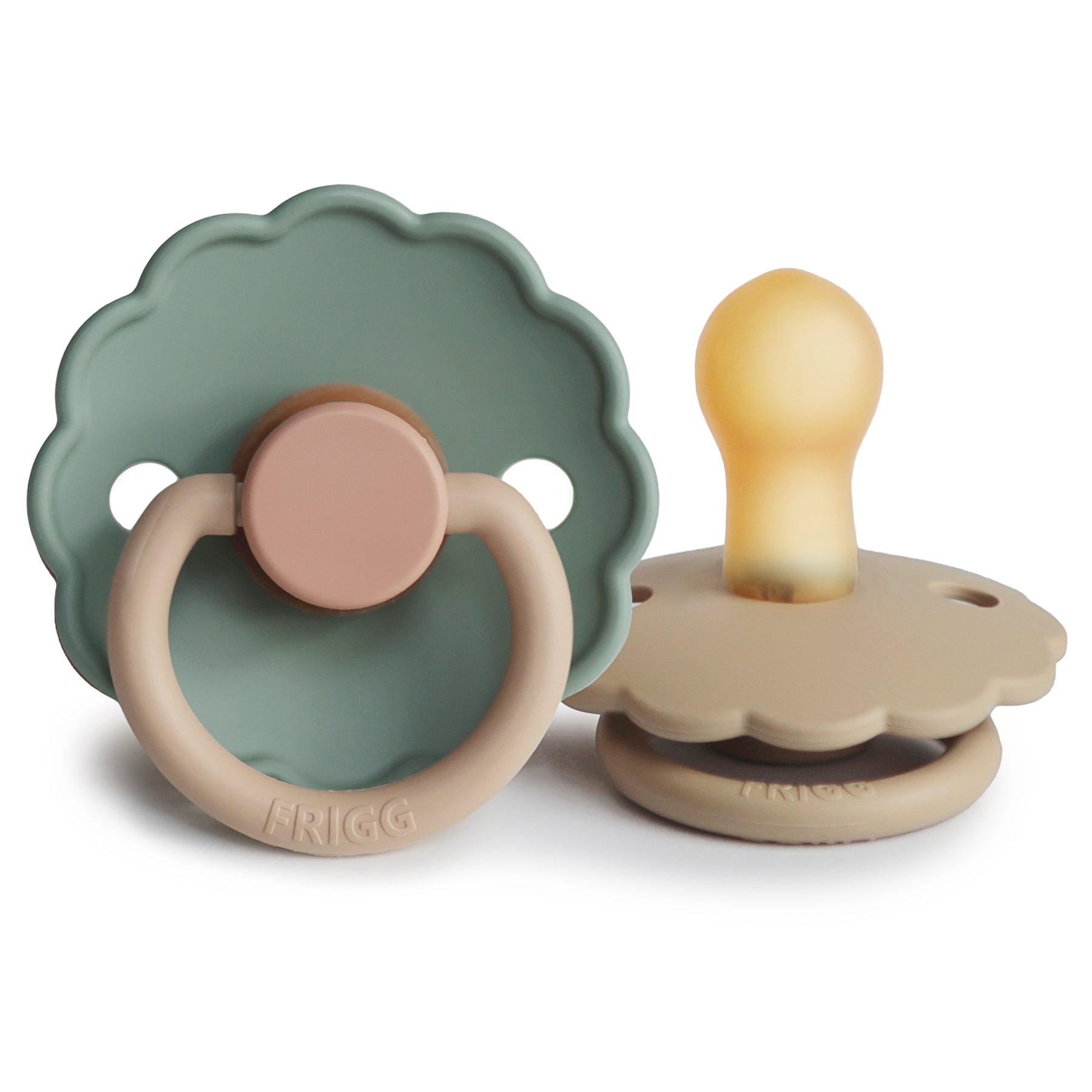 FRIGG Daisy Natural Rubber Pacifier 2-Pack {Drop Ship}