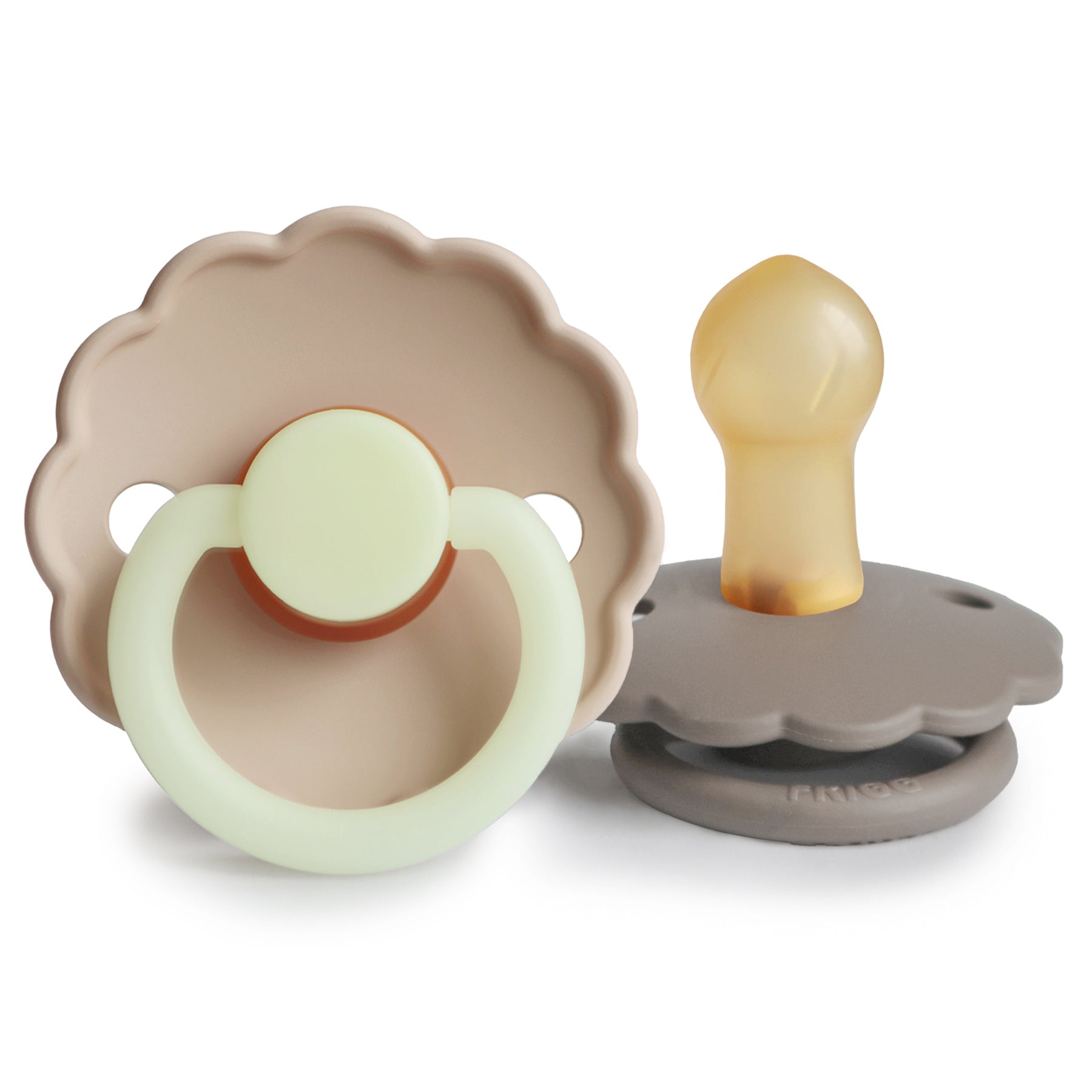 FRIGG Daisy Night Natural Rubber Pacifier 2-Pack {Drop Ship}