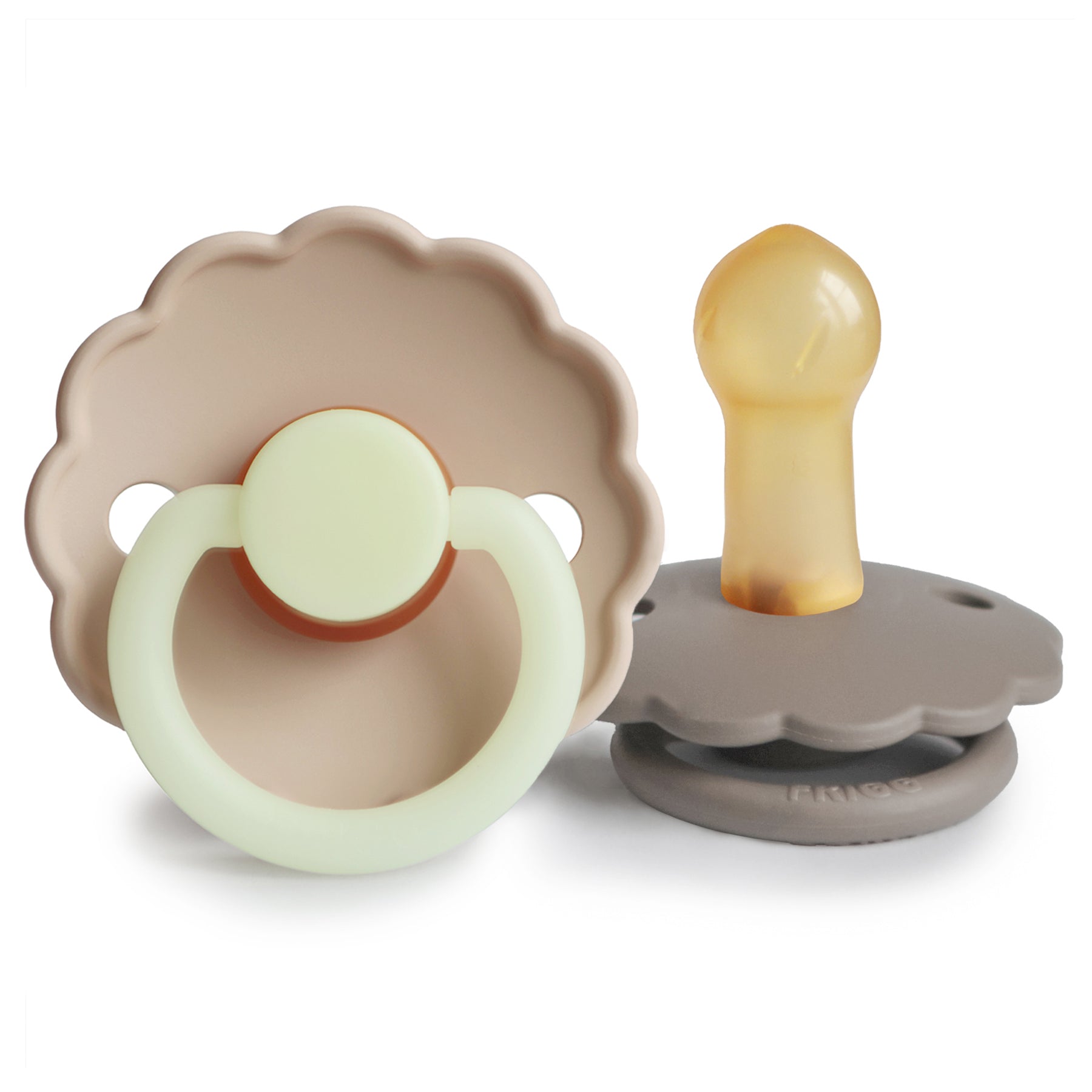 FRIGG Daisy Night Natural Rubber Pacifier 2-Pack {Drop Ship}